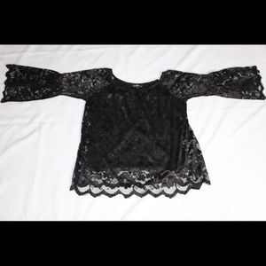 Off the shoulder black top